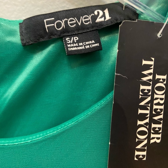 Forever 21 Womens green lined dress size small - Picture 3 of 7